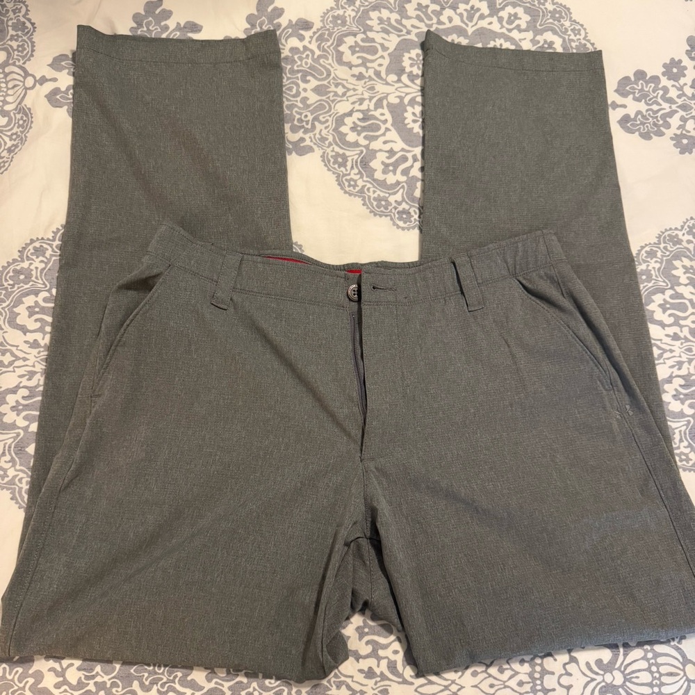Under Armour Men’s Gray Golf Pants 36x32 | EUC Performance Stretch